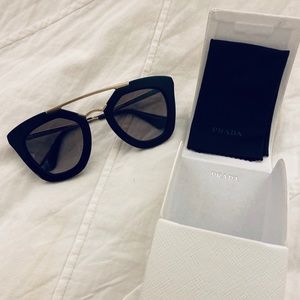 Prada Black Wide Frame Sunglasses